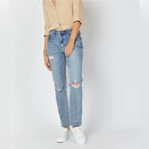 Oliver Logan The Crosby Boyfriend Distressed Jeans Size 26